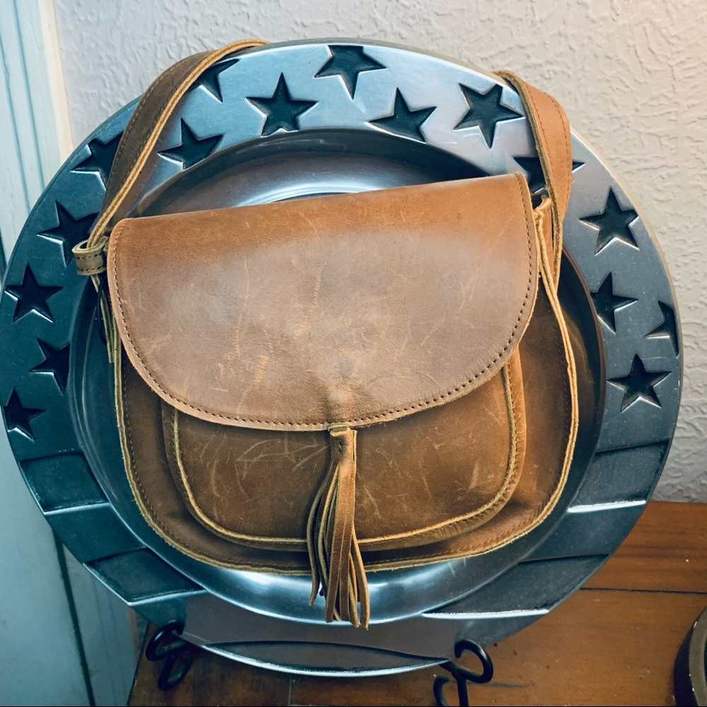 Abel Local + Global Distressed Crossbody NWT